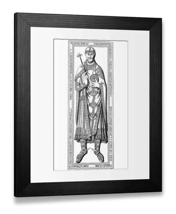 Framed Print : Bronze tomb slab of the counter-king Rudolf of Swabia in Merseburg Cathedral Framed Print : Bronze tomb slab of the counter-king Rudolf of Swabia in Merseburg Cathedral