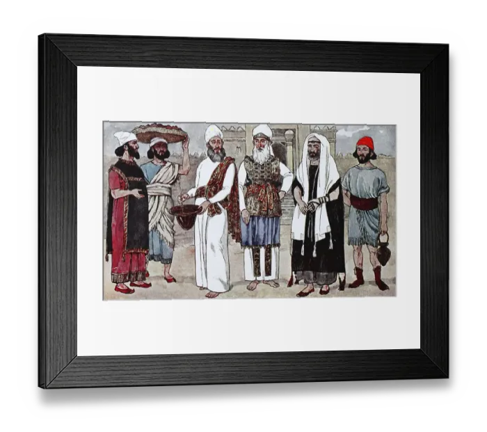 Framed Print : Hebrew clothing fashion in antiquity