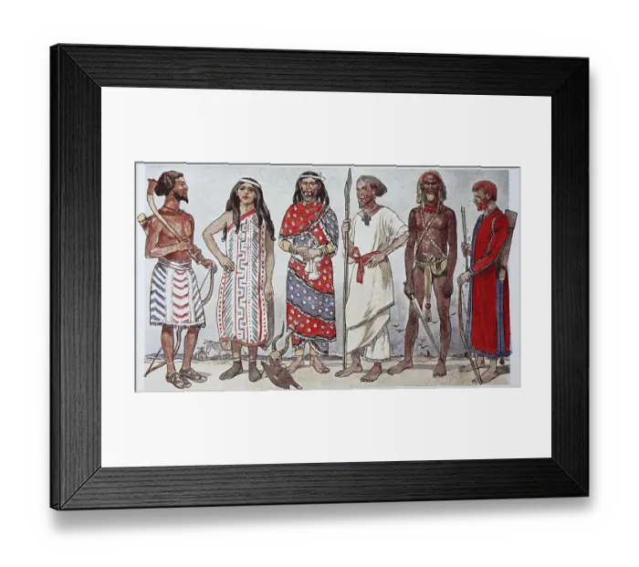 Framed Print : Clothing of the West Asians in Antiquity