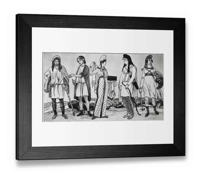 Framed Print : Dress fashion of the Phrygians Framed Print : Dress fashion of the Phrygians