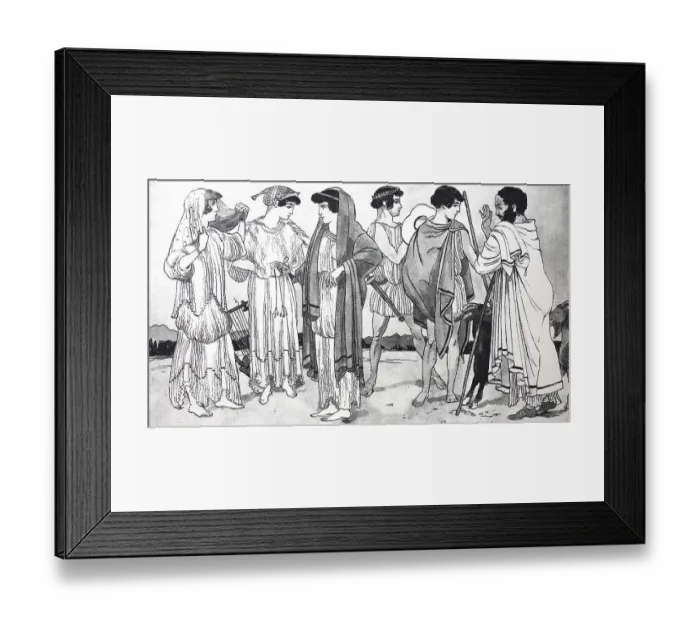 Framed Print : Clothing of the Greeks in the early period Framed Print : Clothing of the Greeks in the early period