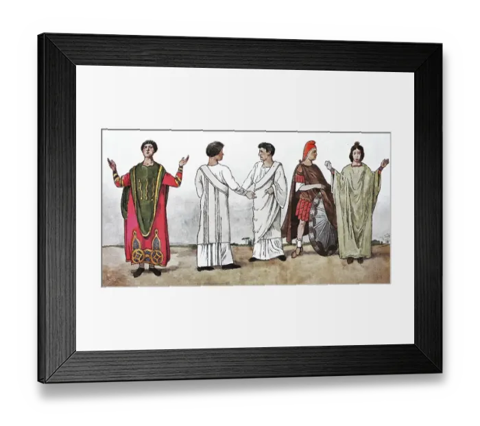 Framed Print : Clothing, fashion in early Christian times