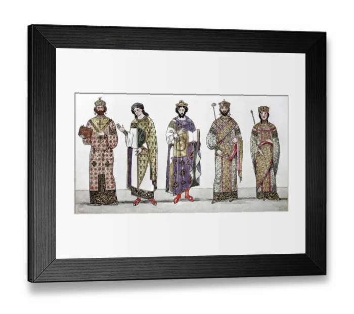 Framed Print : Clothing, fashion at the imperial court in Byzantium Framed Print : Clothing, fashion at the imperial court in Byzantium