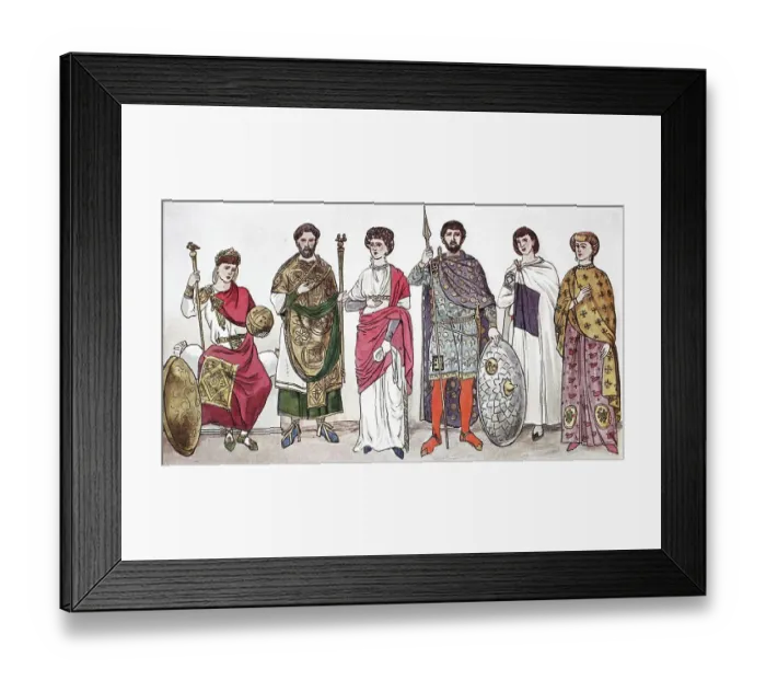 Framed Print : Clothing, fashion at the imperial court in Byzantium