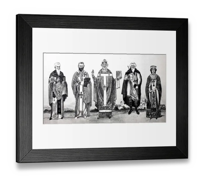 Framed Print : Clothing, fashion, Middle Ages and Byzantium