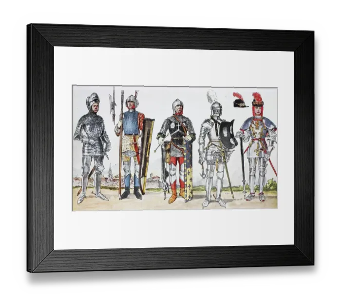 Framed Print : Clothing, in the 15th century, from lks Framed Print : Clothing, in the 15th century, from lks