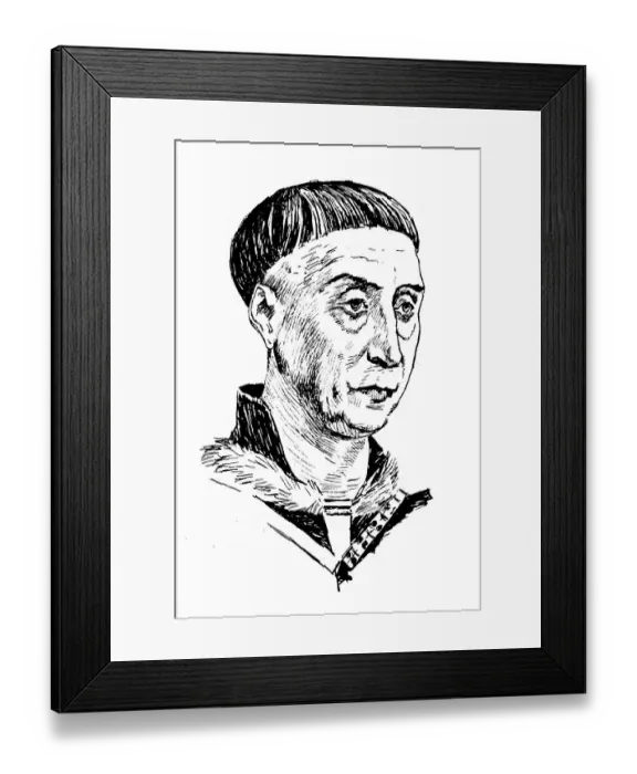 Framed Print : Clothing, fashion, headgear of the 15th century in Burgundy