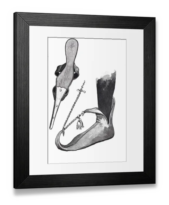 Framed Print : Fashion, clothing, footwear in the late Middle Ages in Europe Framed Print : Fashion, clothing, footwear in the late Middle Ages in Europe