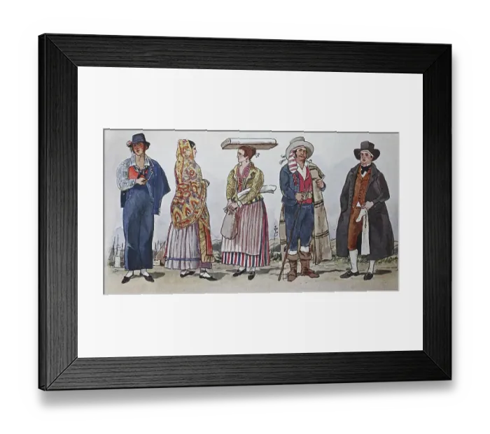 Framed Print : Fashion, Northern Italy c. 1800