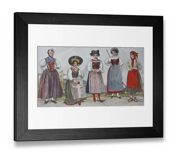 Framed Print : Fashion, mid-19th century, by lks