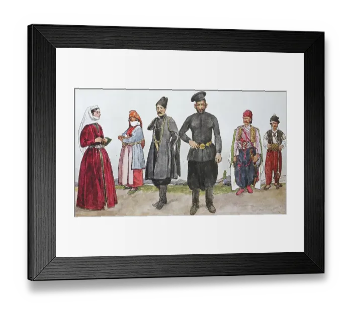 Framed Print : Fashion, from lks, distinguished Armenian from Julfa Framed Print : Fashion, from lks, distinguished Armenian from Julfa