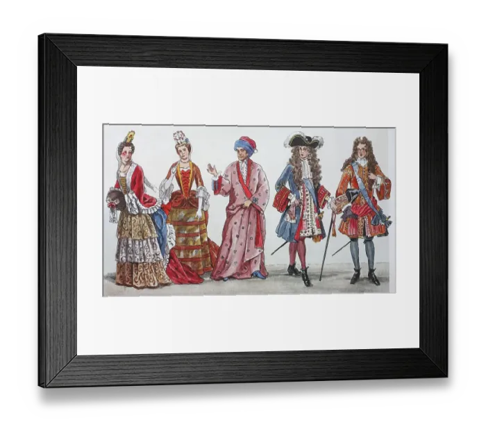 Framed Print : Fashion, at the time of Louis XIV of lks Framed Print : Fashion, at the time of Louis XIV of lks