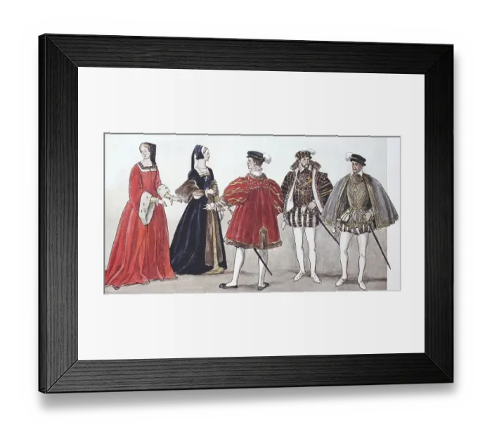 Framed Print : Clothing, digital improved reproduction after an original from 1900