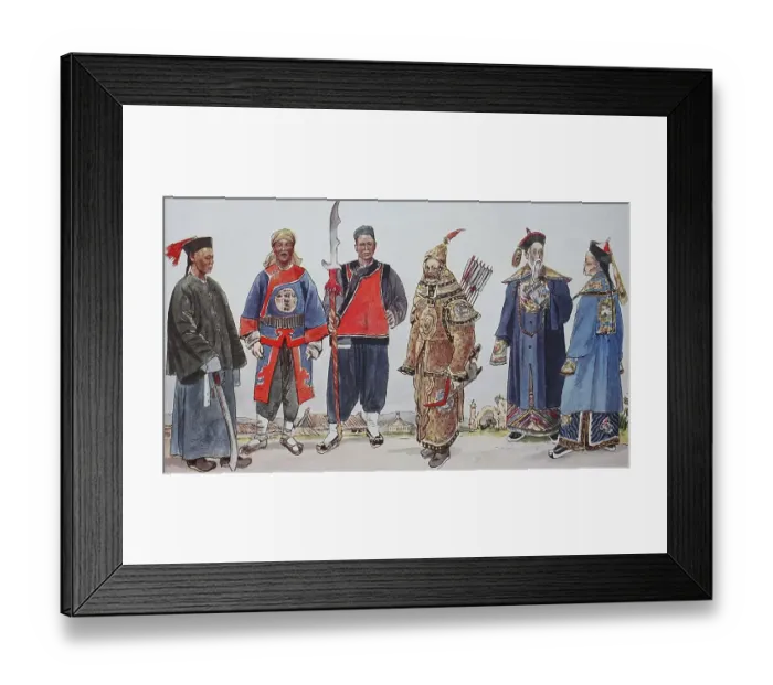 Framed Print : Clothing, circa 19th century, costumes