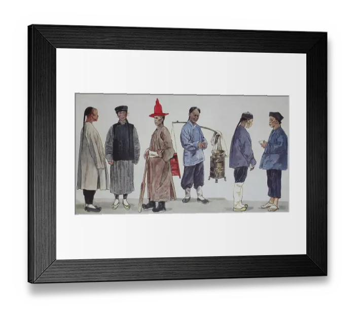 Framed Print : Clothing, circa 19th century, folk costumes