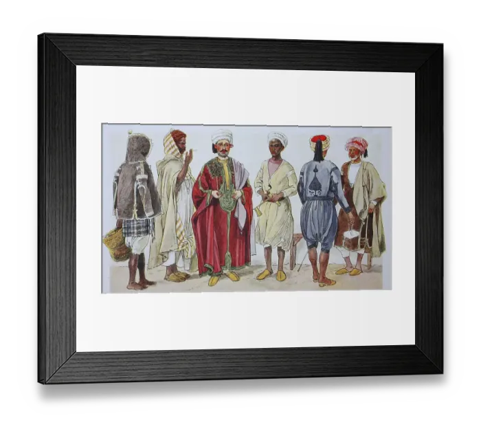 Framed Print : Clothing, Tunis, circa 19th century