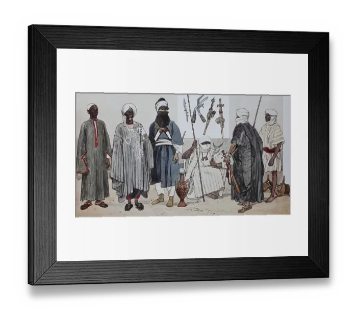 Framed Print : Clothing, fashion in Africa, West Africa