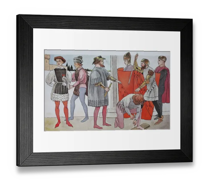 Framed Print : Clothing, early Renaissance 1425-1480