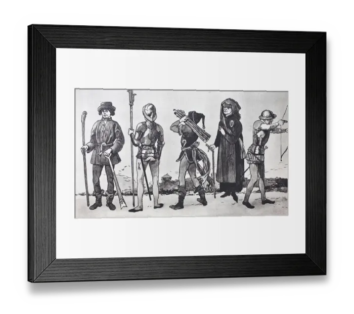 Framed Print : Fashion, clothing in Germany in the late Middle Ages Framed Print : Fashion, clothing in Germany in the late Middle Ages
