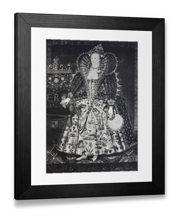 Framed Print : Traditional costumes from England at the time of Mary Stuart