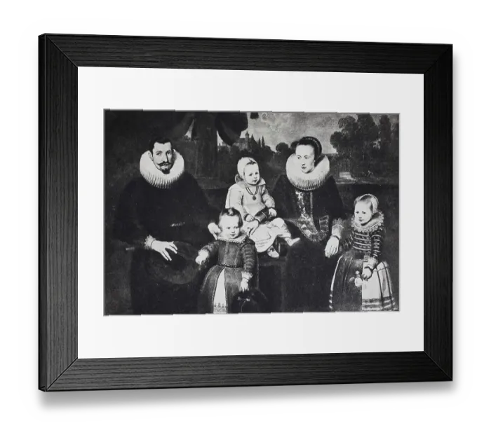 Framed Print : Mode aus den Niederlanden, digital restaurierte Reproduktion einer Originalvorlage dem 19