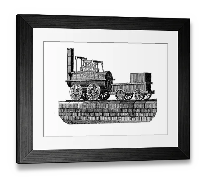 Framed Print : 19th century locomotives, Stephenson's locomotive
