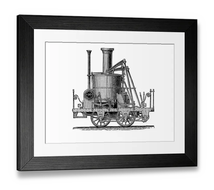 Framed Print : Locomotives from the 19th century: the Grasshopper Atlantic