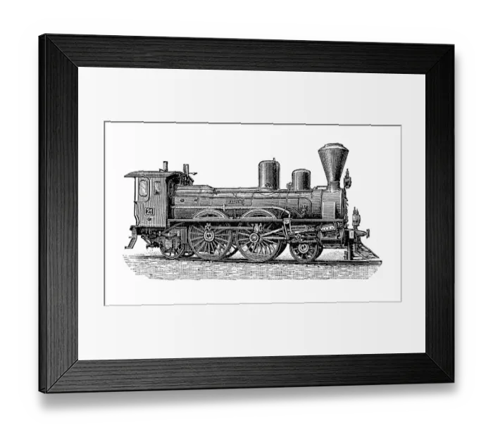 Framed Print : Locomotives from the 19th century: a locomotive of the Austrian Federal Railways Framed Print : Locomotives from the 19th century: a locomotive of the Austrian Federal Railways