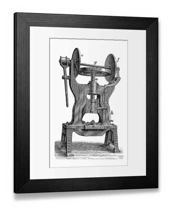 Framed Print : Tools for metalworking of sheet metal