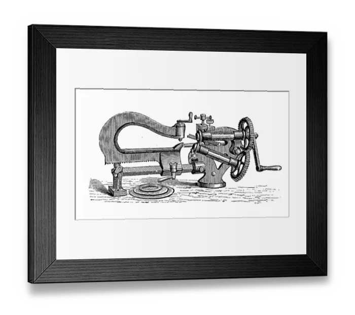 Framed Print : Tools for sheet metal working, 19th century: a pair of scissors for circles Framed Print : Tools for sheet metal working, 19th century: a pair of scissors for circles