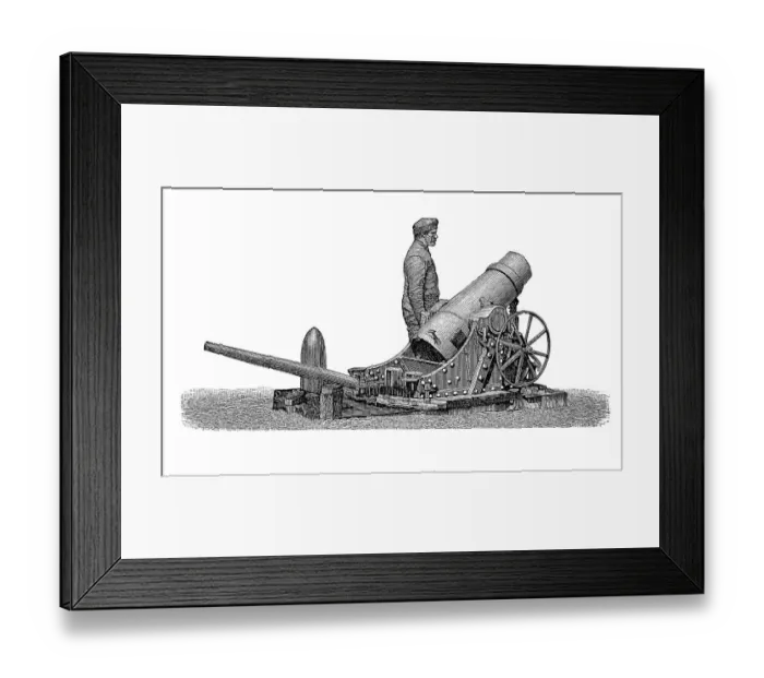 Framed Print : Artillery: cannons from the 19th century and earlier