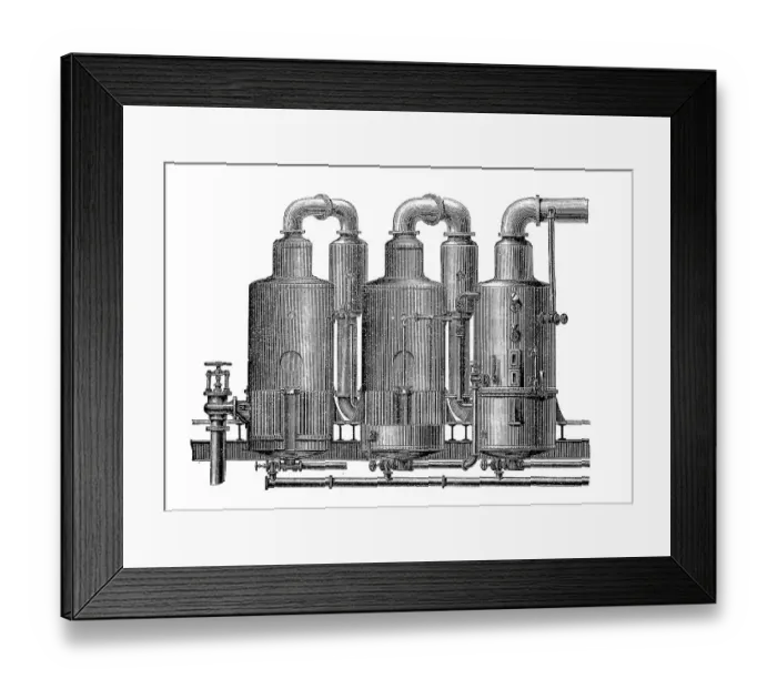 Framed Print : Sugar refinery in the 19th century Framed Print : Sugar refinery in the 19th century