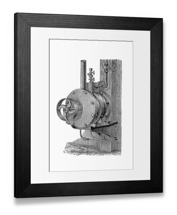 Framed Print : 19th century steam engines, Cox's rotating engine Framed Print : 19th century steam engines, Cox's rotating engine