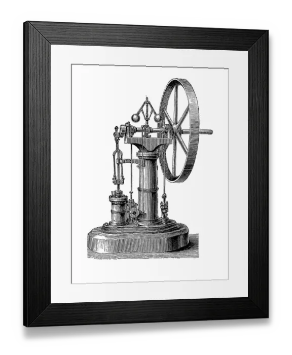 Framed Print : Steam engines of the 19th century Framed Print : Steam engines of the 19th century