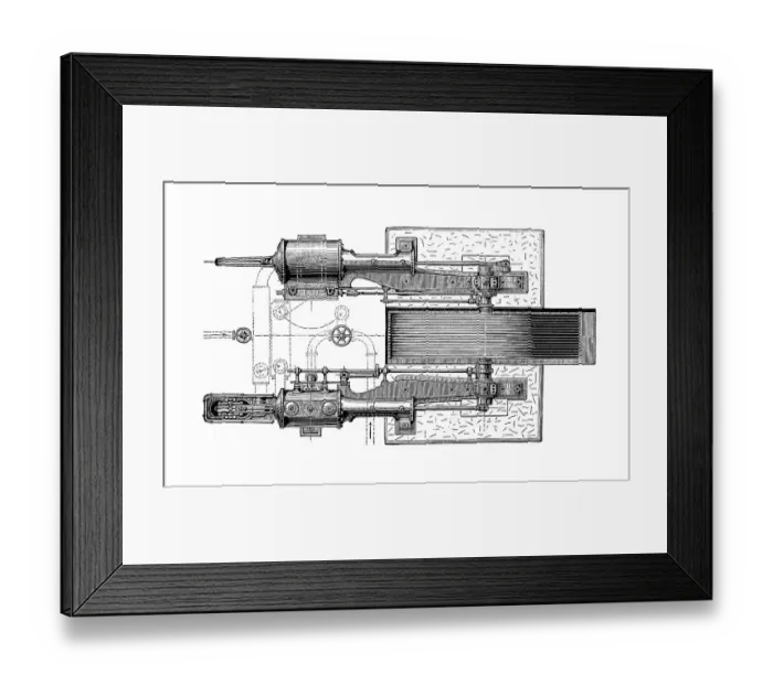 Framed Print : Steam engines of the 19th century Framed Print : Steam engines of the 19th century