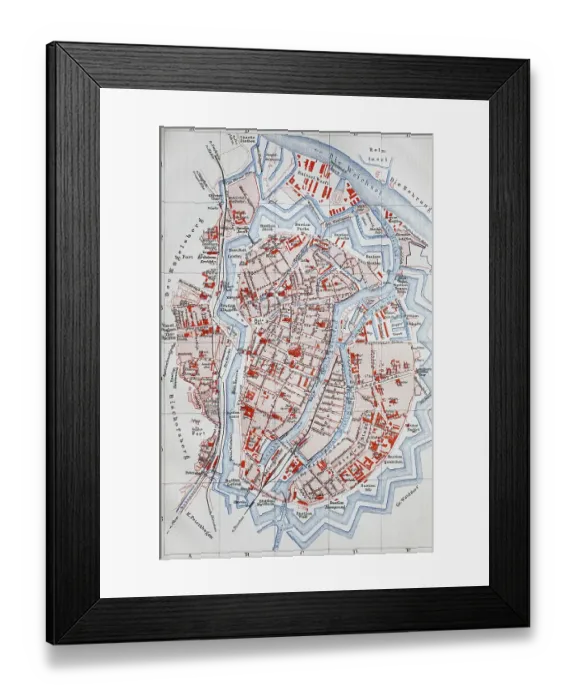 Framed Print : City map, 1892: Gdansk, now Gdansk Framed Print : City map, 1892: Gdansk, now Gdansk