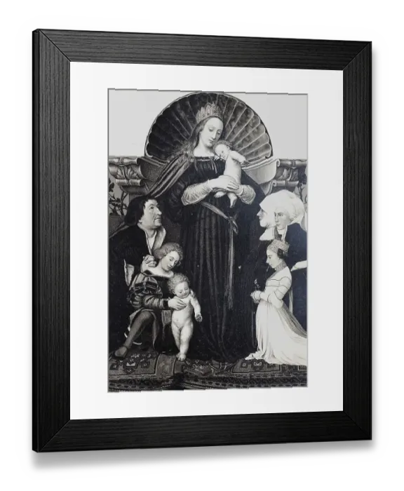 Framed Print : Darmstadt Madonna, with portraits of donors Framed Print : Darmstadt Madonna, with portraits of donors