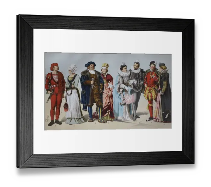 Framed Print : Costumes from antiquity, 16th century Framed Print : Costumes from antiquity, 16th century