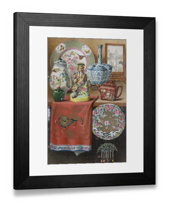 Framed Print : Various examples of Chinese art and decoration