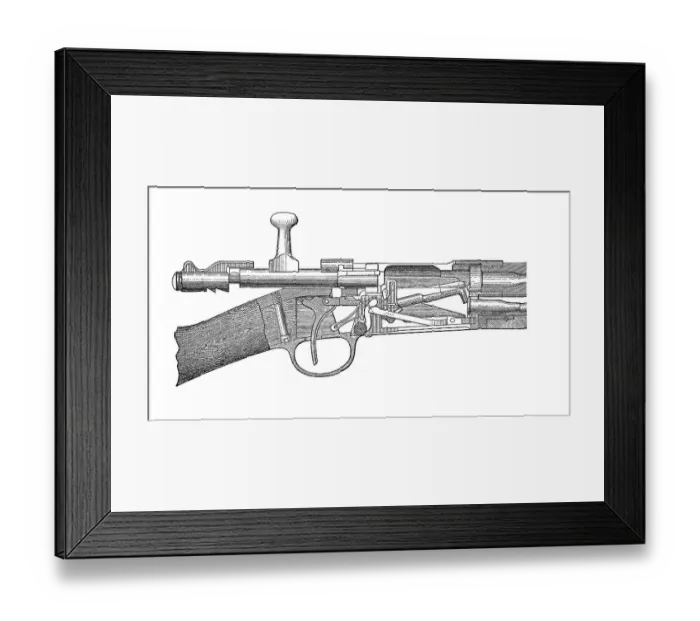 Framed Print : Small arms 1895: French rifle M86