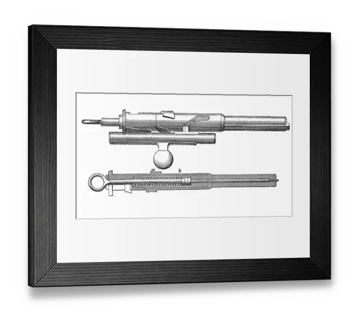 Framed Print : Handguns 1895: lock of the swiss rifle M89 and average of the lock to the swiss rifle M89 Framed Print : Handguns 1895: lock of the swiss rifle M89 and average of the lock to the swiss rifle M89
