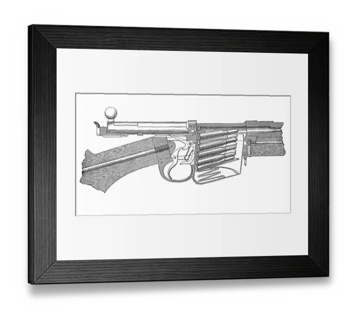 Framed Print : Small arms 1895: English rifle M89 Framed Print : Small arms 1895: English rifle M89