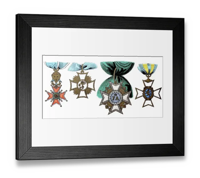 Framed Print : Ornaments, Decorations, Medals and Awards 1890: Order of St