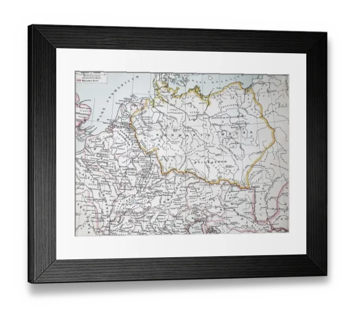 Framed Print : Map of Germania in the 2nd century AD
