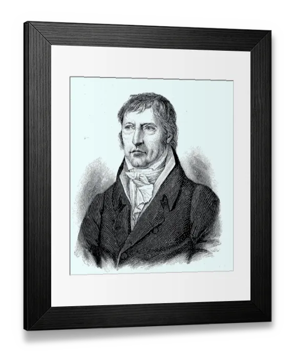 Framed Print : Portrait of Georg Wilhelm Friedrich Hegel