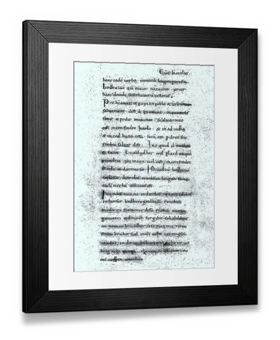 Framed Print : The Strasbourg Oaths, Louis the German and Charles the Bald of 14 February 842