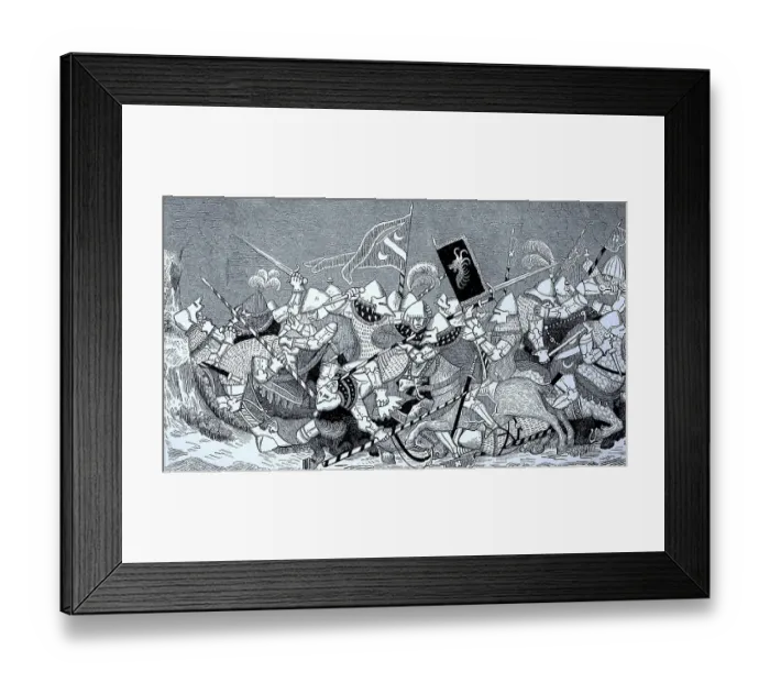 Framed Print : Swiss Habsburg Wars, Battle of Sempach Framed Print : Swiss Habsburg Wars, Battle of Sempach