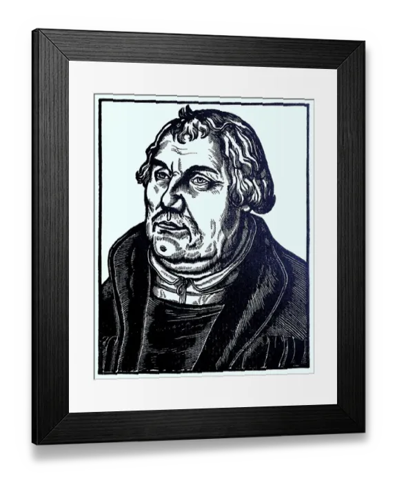 Framed Print : Portrait of Martin Luther after Lucas Cranach Framed Print : Portrait of Martin Luther after Lucas Cranach