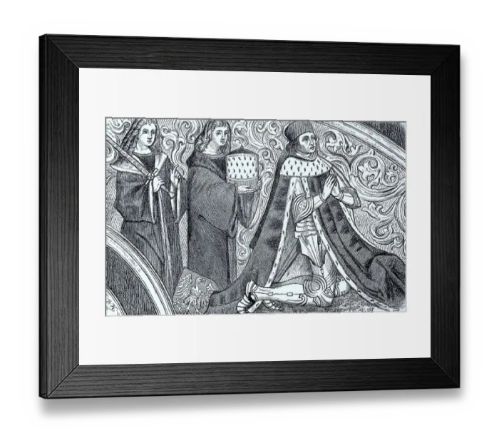 Framed Print : Portrait of the Elector Albrecht Achilles of Brandenburg on the altarpiece of the Collegiate Church of Ansbach