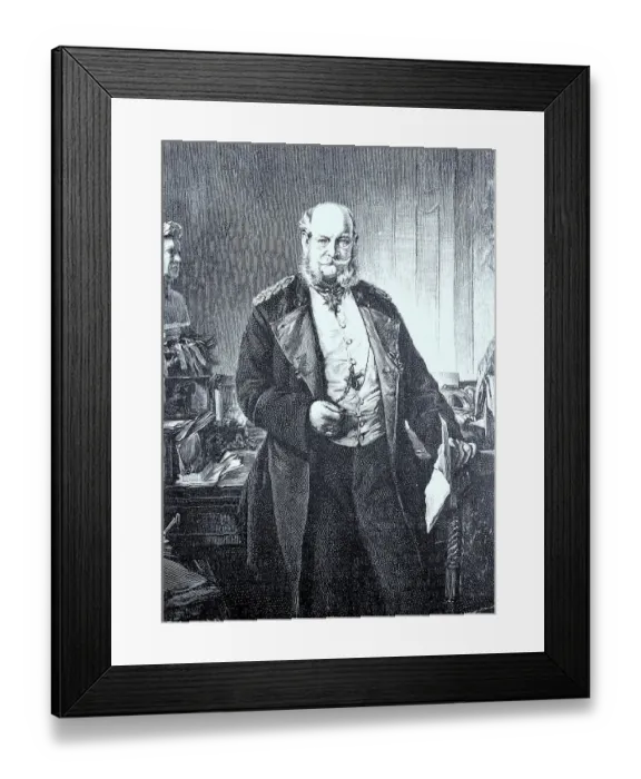 Framed Print : Emperor Wilhelm in his study, Wilhelm I